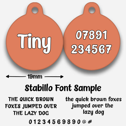 Peach Plain Colour - Pet ID Tag