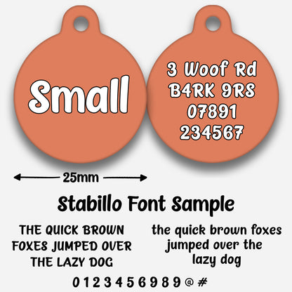 Peach Plain Colour - Pet ID Tag