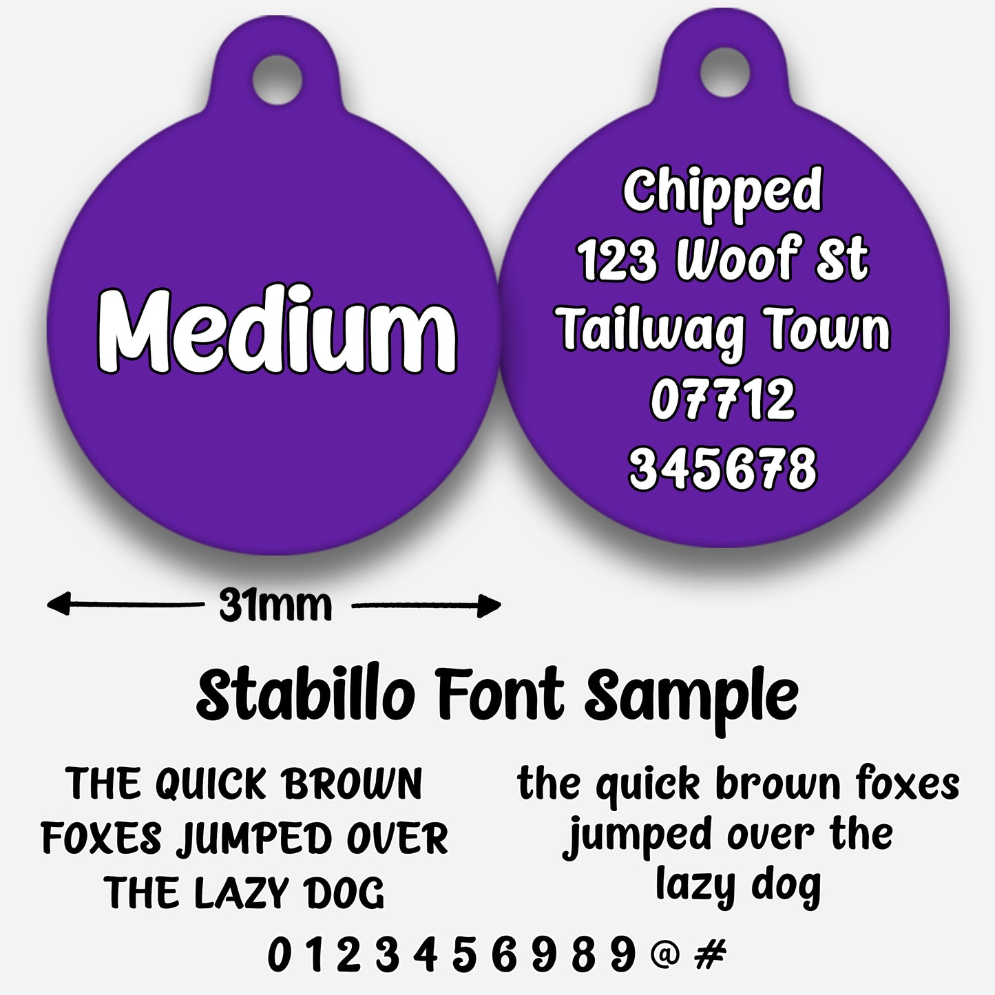 Purple - Pet ID Tag