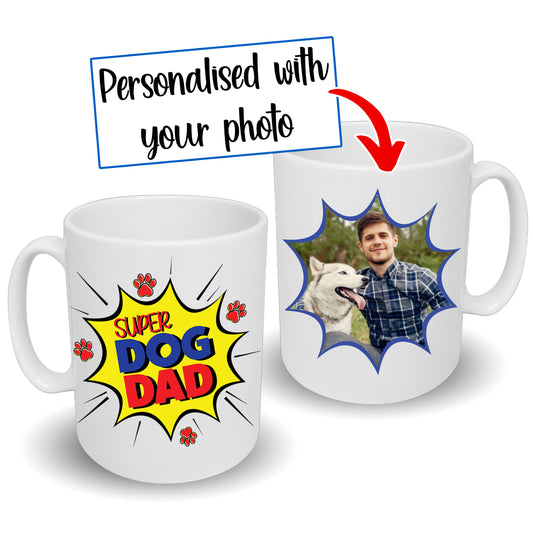 Super Dog Dad Mug With Custom Photo