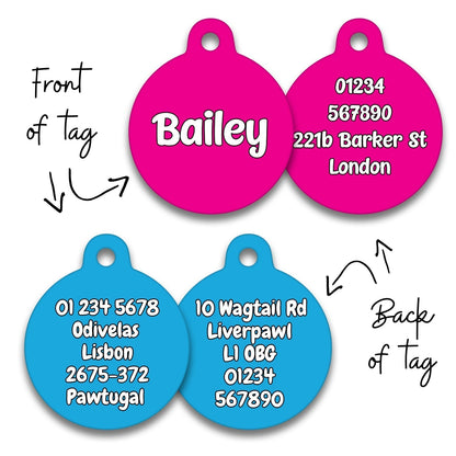 Peach Plain Colour - Pet ID Tag