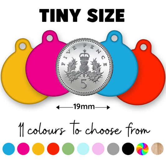 19mm Diameter Tiny Size - Poodle Design