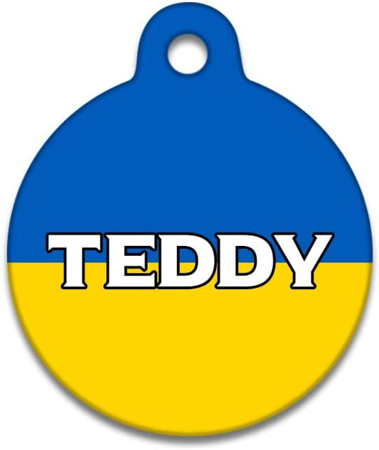 Ukraine Flag - Pet ID Tag