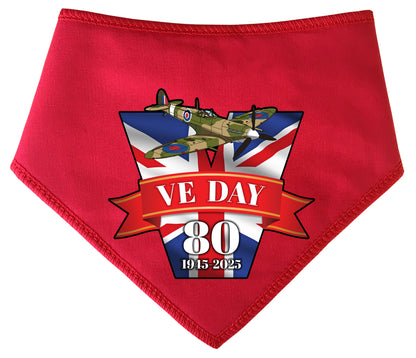 VE Day Victory 80 Years Commemorative Dog Bandana