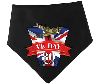 VE Day Victory 80 Years Commemorative Dog Bandana