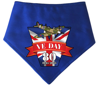 VE Day Victory 80 Years Commemorative Dog Bandana