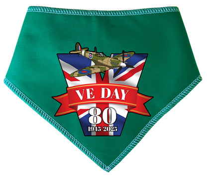 VE Day Victory 80 Years Commemorative Dog Bandana