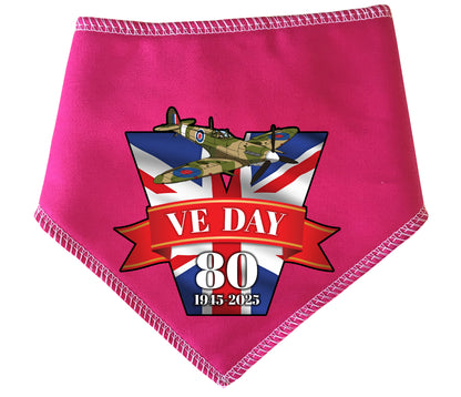VE Day Victory 80 Years Commemorative Dog Bandana