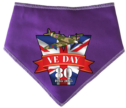 VE Day Victory 80 Years Commemorative Dog Bandana