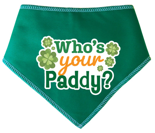 Who's Your Paddy St Patrick's Day Dog Bandana