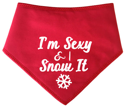 Sexy & I Snow It Dog Bandana