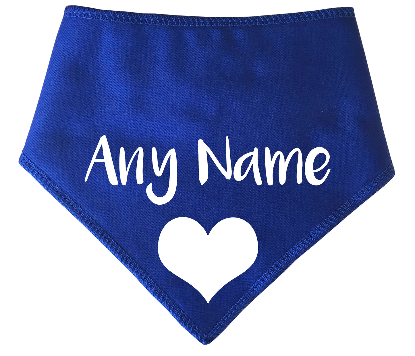 Black Heart Any Name Dog Bandana