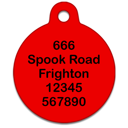 Bloody Hand Print With Custom Blood Stained Style Name - Pet Identity Tag