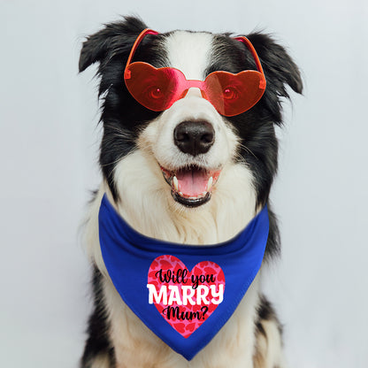 Will You Marry Mum Heart Dog Bandana