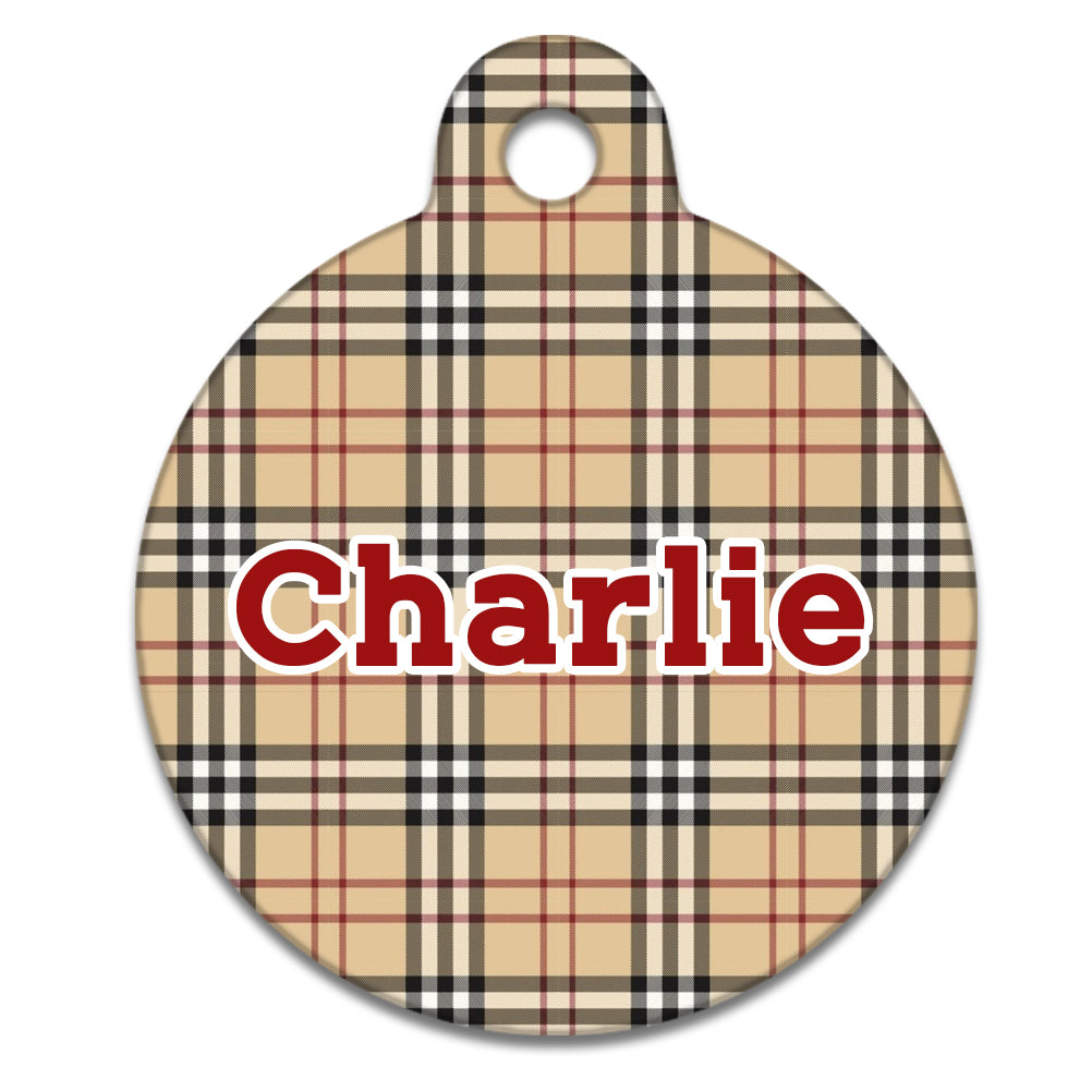Grr...berry Tartan- Pet ID Tag