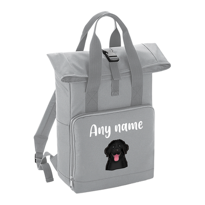 Overnighter Rucksack 14 Litres Grey Any Breed Backpack With Custom Personalised Dog Name