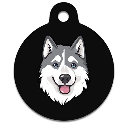 19mm Diameter Tiny Size - Husky Malamute Dog