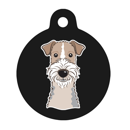 38mm Diameter Large Size - Wire Fox Terrier Dog