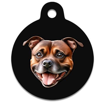 25mm Diameter Small Size - Staffie Dog