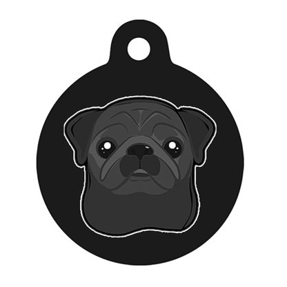 25mm Diameter Small Size - Pug Dog