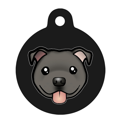 31mm Diameter Medium Size - Staffie Cartoon Dog