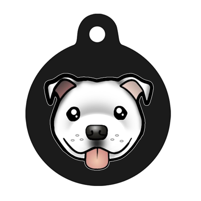 31mm Diameter Medium Size - Staffie Cartoon Dog