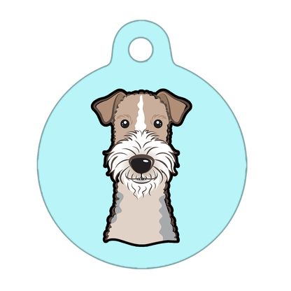 38mm Diameter Large Size - Wire Fox Terrier Dog