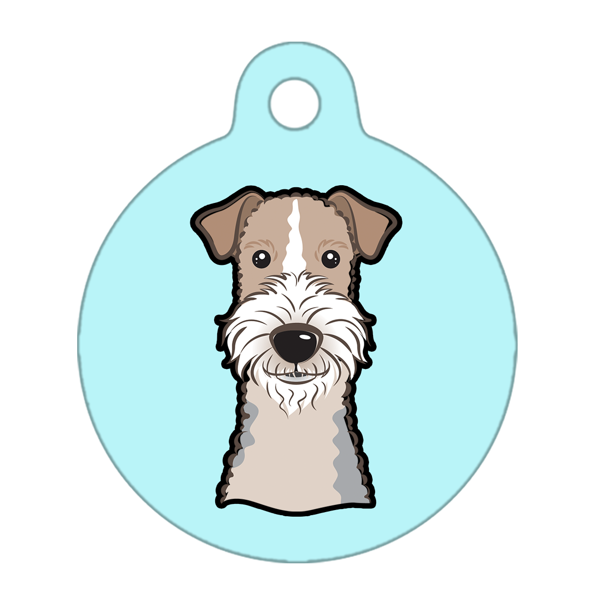 25mm Diameter Small Size - Wire Fox Terrier Dog