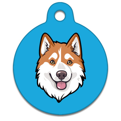 19mm Diameter Tiny Size - Husky Malamute Dog