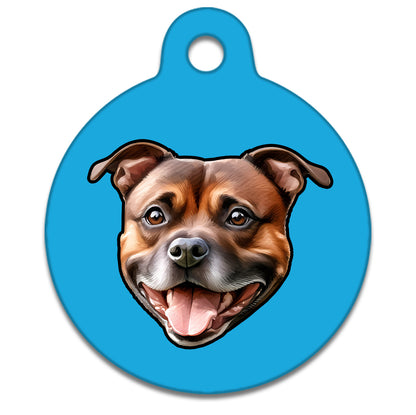 25mm Diameter Small Size - Staffie Dog