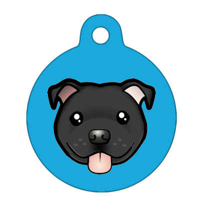 31mm Diameter Medium Size - Staffie Cartoon Dog