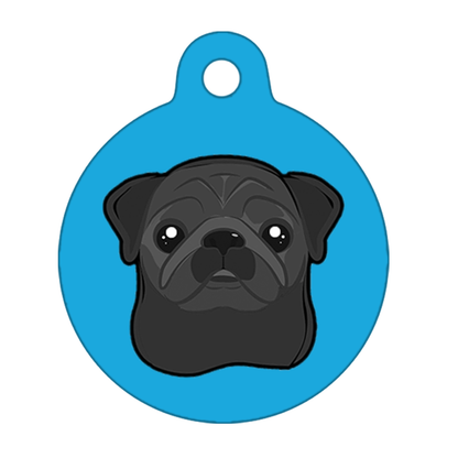 38mm Diameter Large Size - Pug Dog