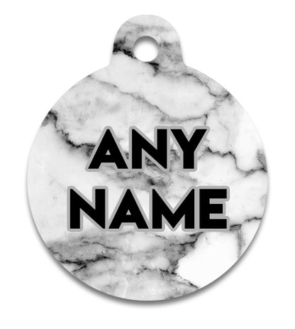 Carrara Marble - Pet ID Tag