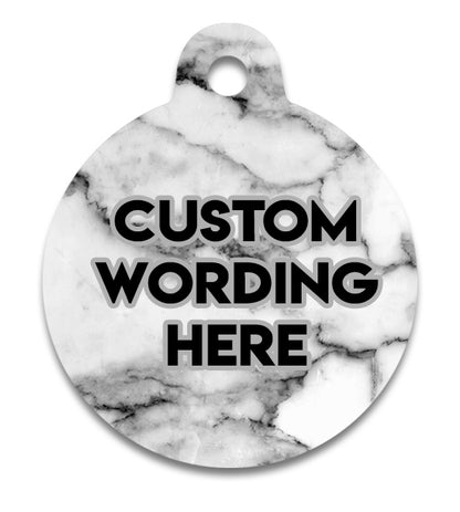 Carrara Marble - Pet ID Tag