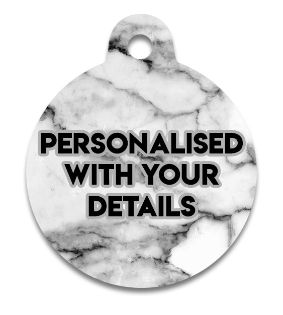 Carrara Marble - Pet ID Tag