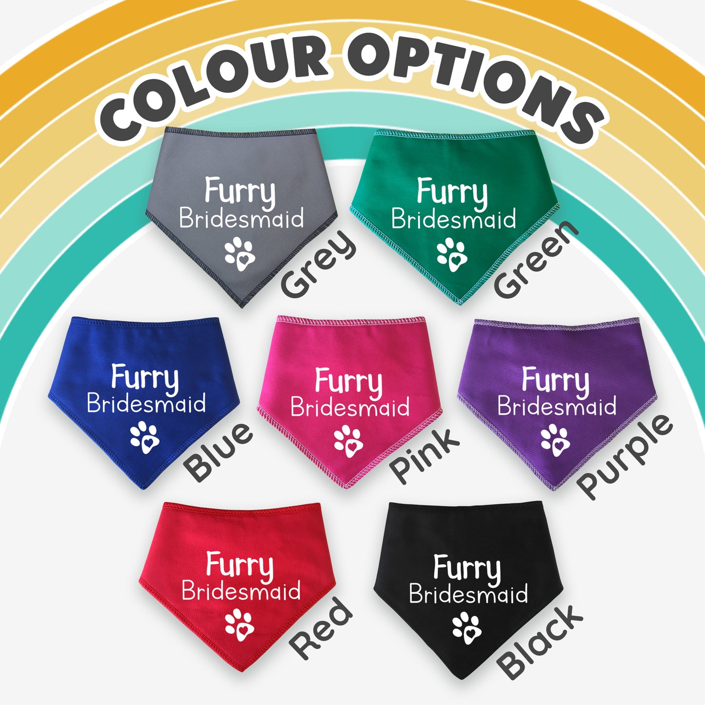 Furry Bridesmaid Dog Bandana
