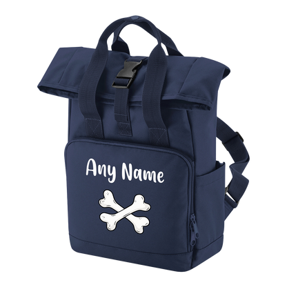 Travel Rucksack 9 Litres Navy Blue Any Breed Backpack With Custom Personalised Dog Name