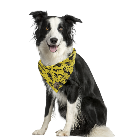 The Hereford - Digger & Tractor Tied Dog Bandana