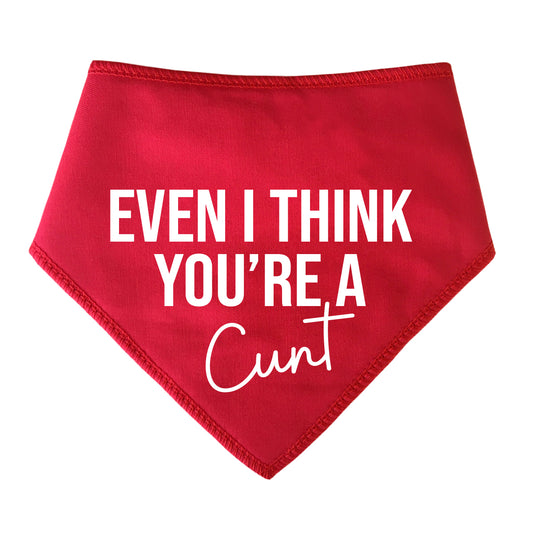 Even I Think Your A Cunt Dog Bandana