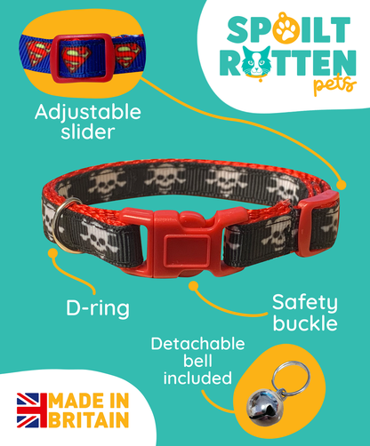 Pirate Skull & Cross Bones Cat Collar