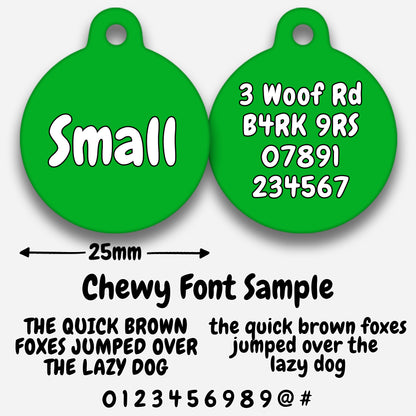 Green Plain Colour - Pet ID Tag