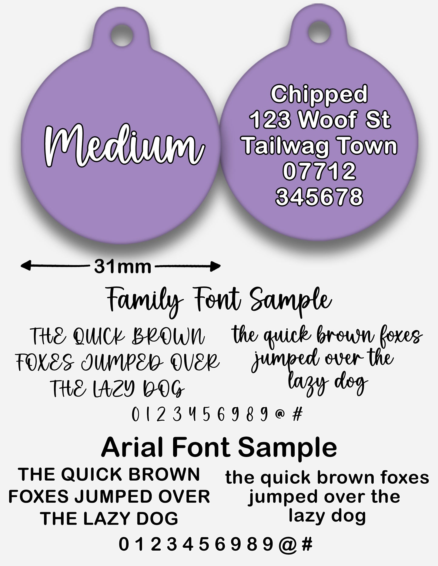 Lilac - Pet ID Tag