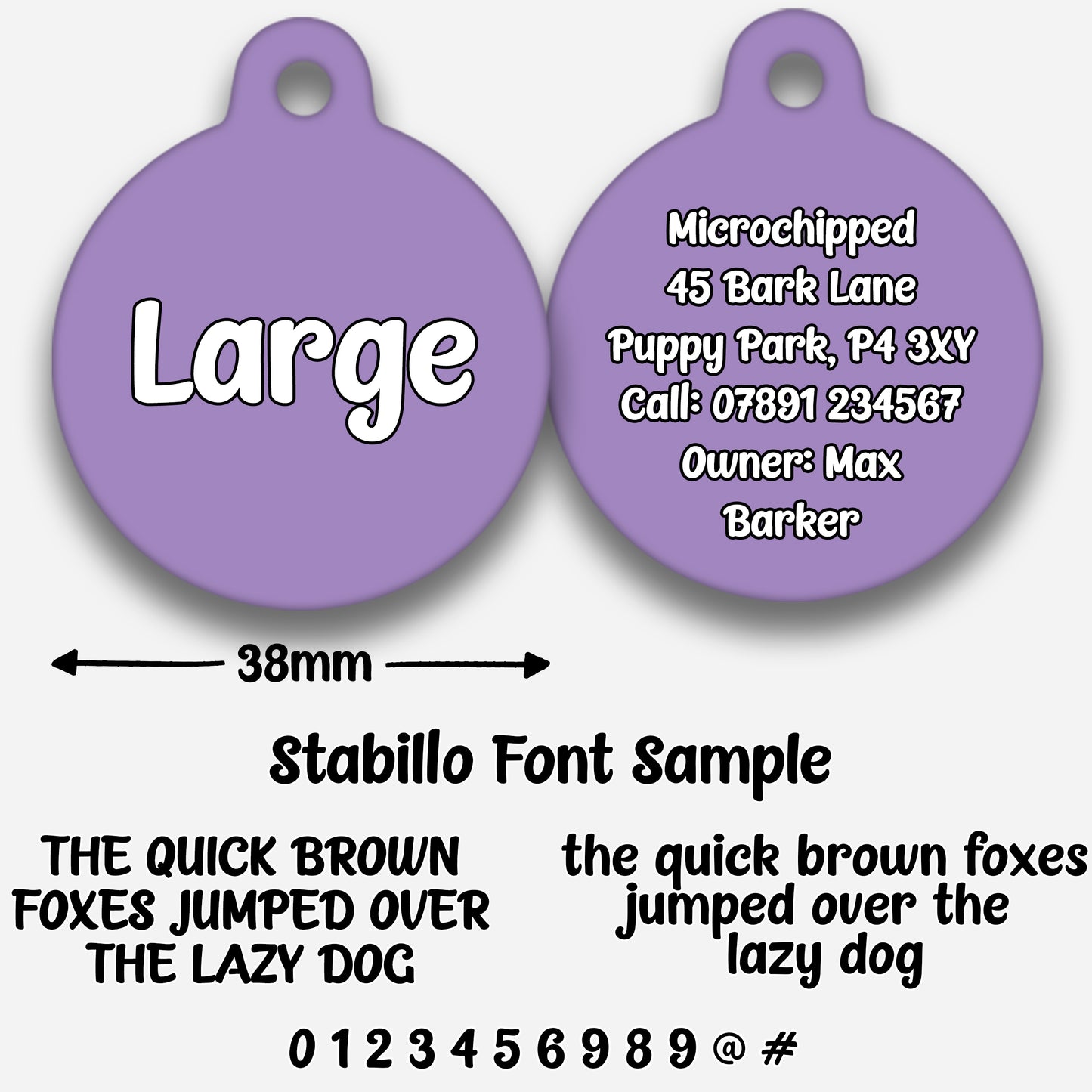 Lilac - Pet ID Tag