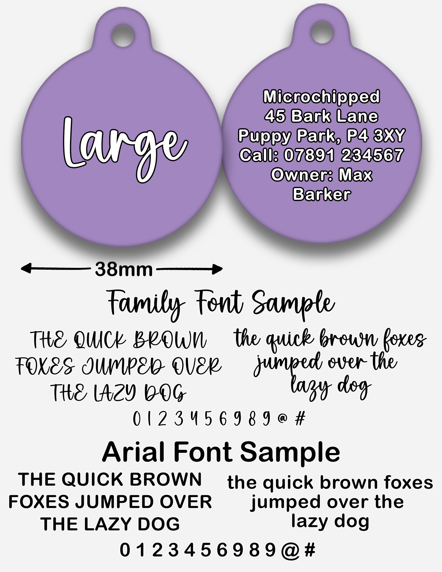 Lilac - Pet ID Tag