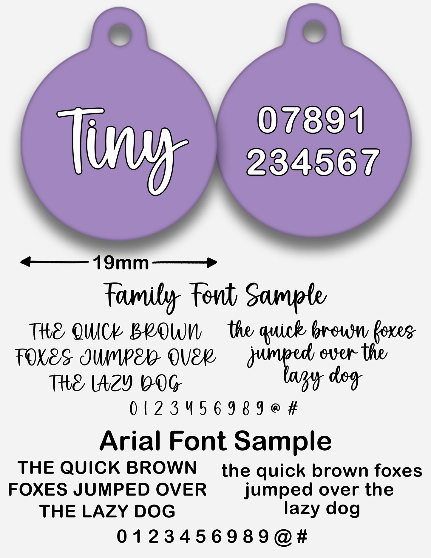 Lilac - Pet ID Tag