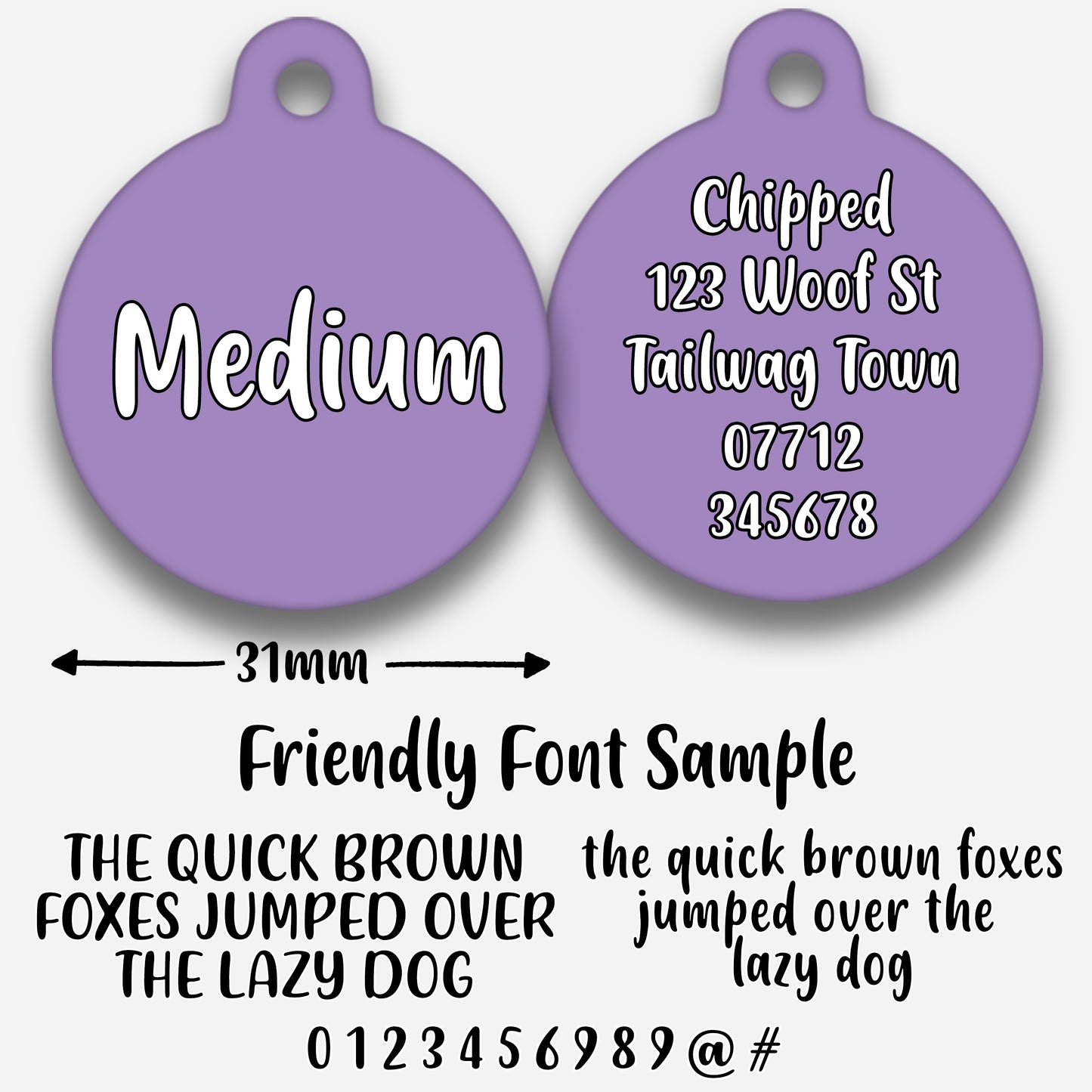 Lilac - Pet ID Tag