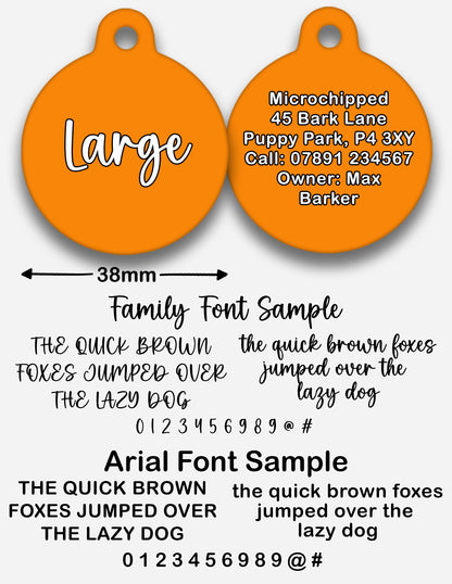 Orange - Pet ID Tag