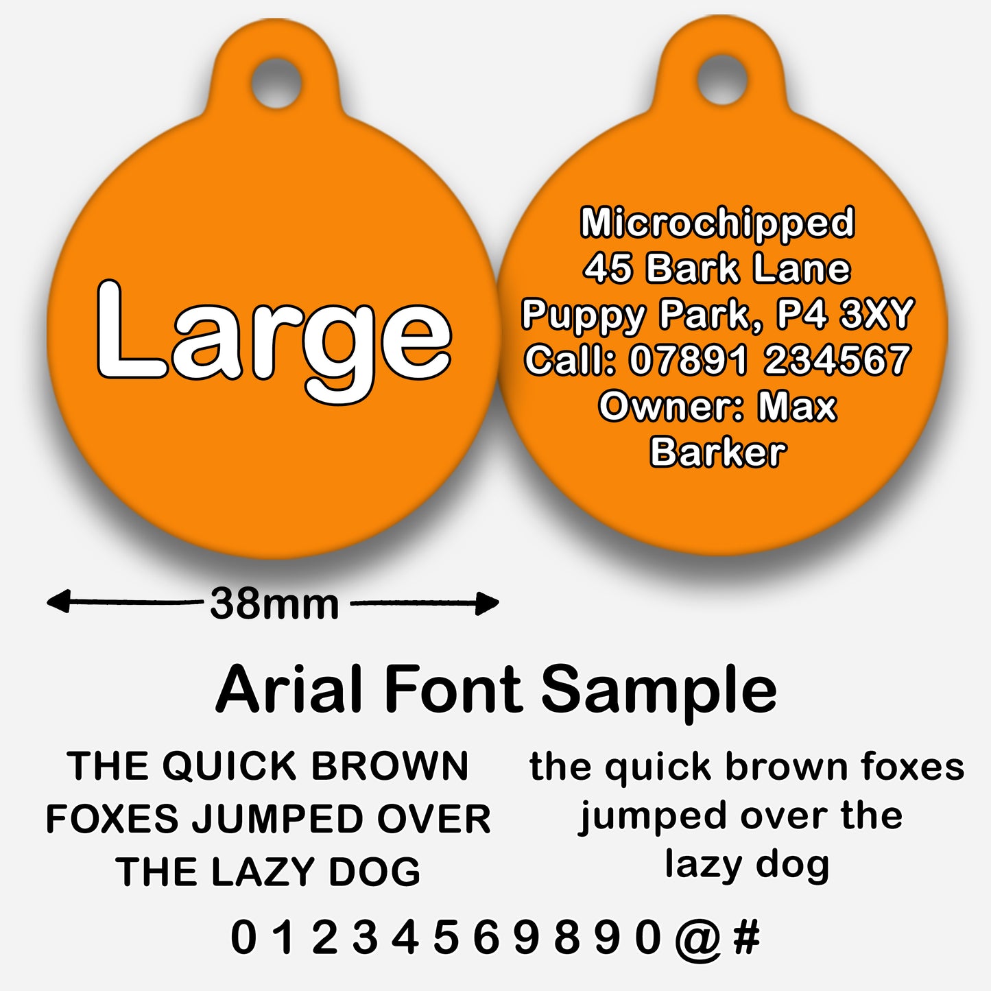Orange - Pet ID Tag