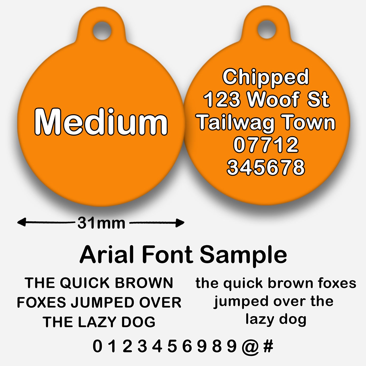 Orange - Pet ID Tag