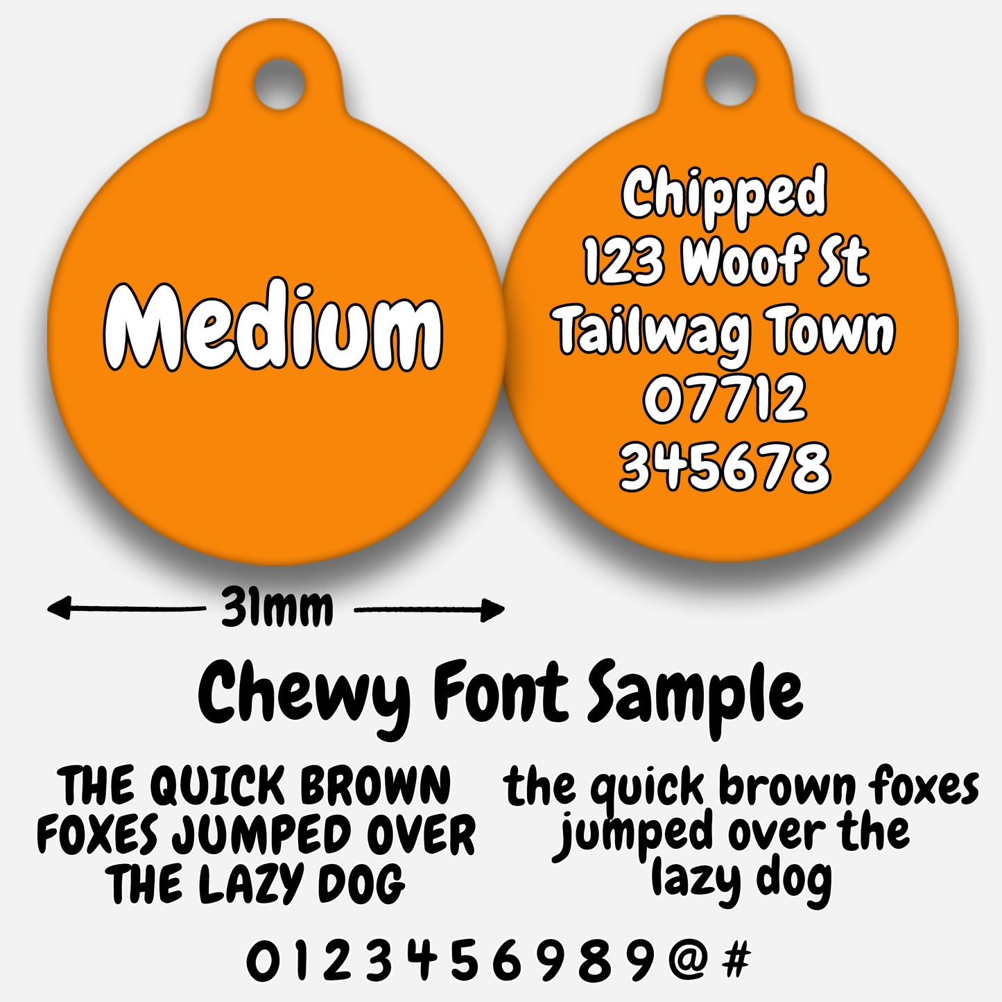 Orange - Pet ID Tag